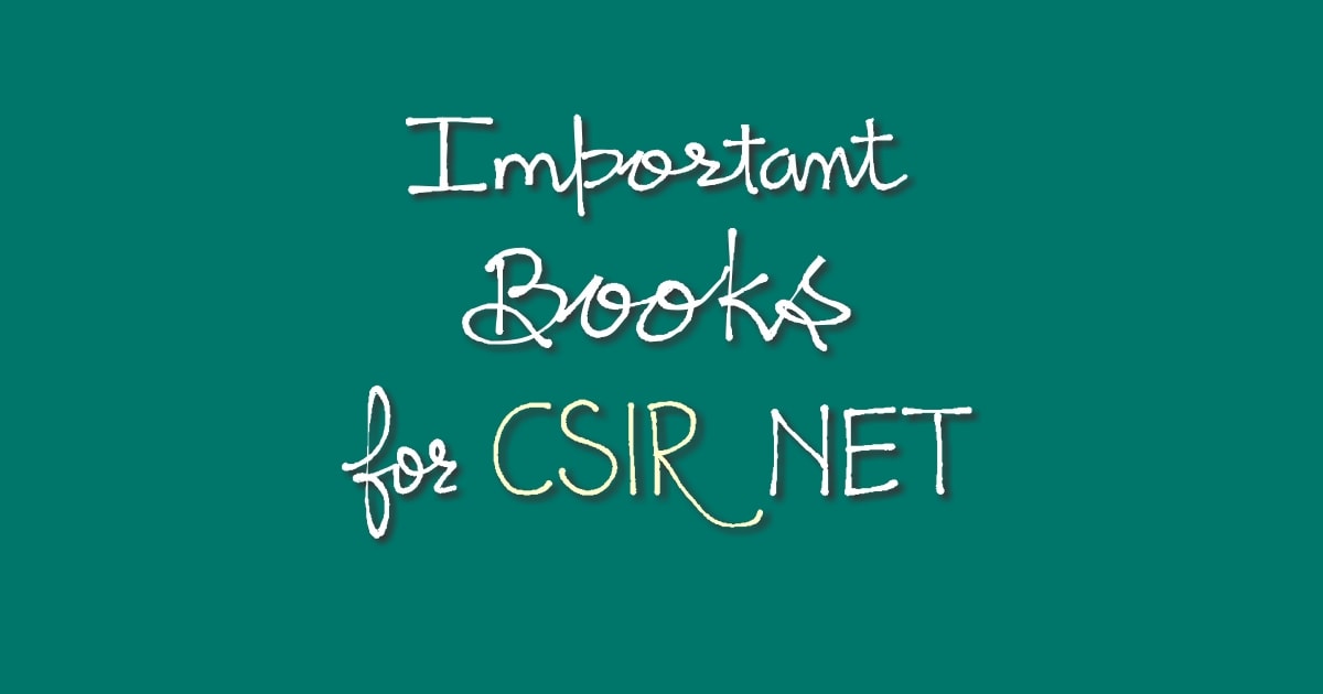 CSIR NET Life Sciences Books Free PDF Download